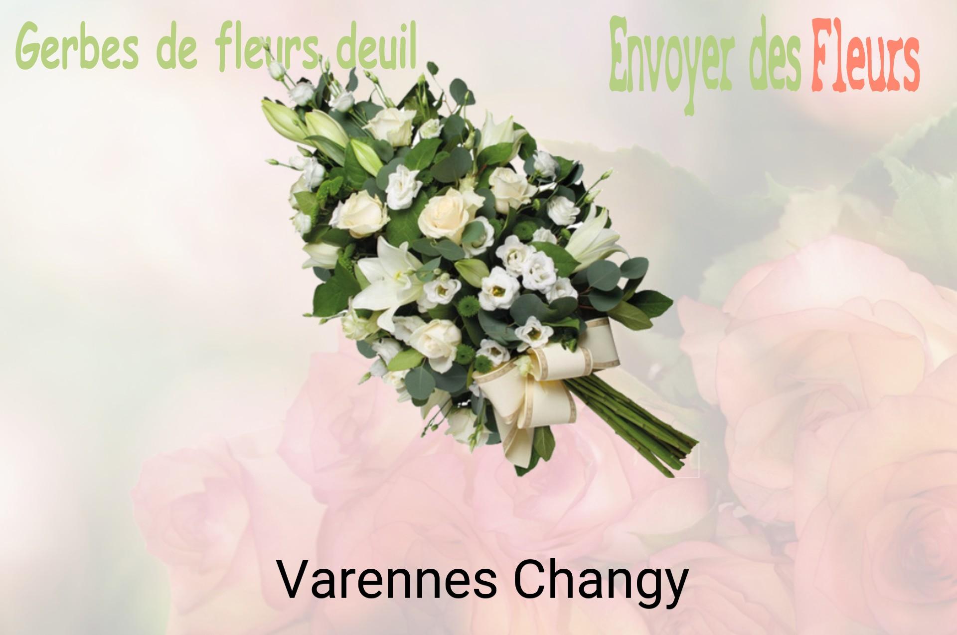 Gerbe de fleurs de deuil livrée à Varennes-Changy